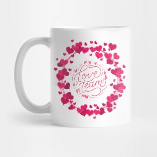 Valentine's Day Heart Wreath Love Team Mug